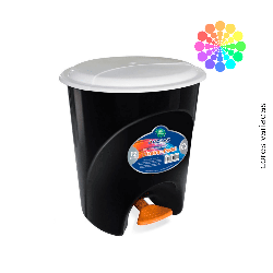 Lixeira 12L Redonda com Pedal e Tampa Cores Variadas Arqplast