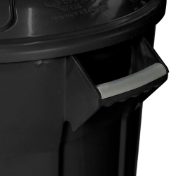 Lixeira 100L Redonda Com Tampa Preta JSN