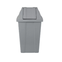 Lixeira 100L Cinza Quadrada Tampa Basculante JSN Q100C