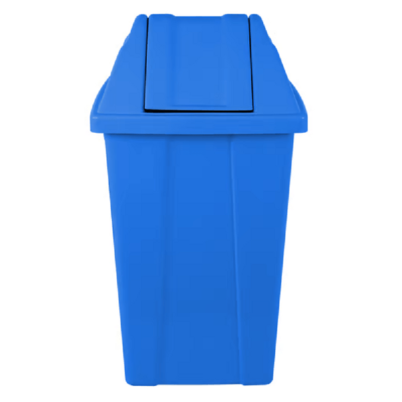 Lixeira 100L Azul Quadrada Basculante JSN Q100A