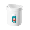 Lixeira 4,3L Redonda Basculante Branca Santemos SR273