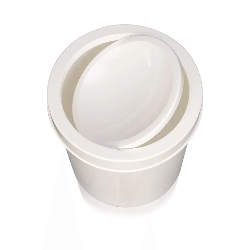 Lixeira 4,3L Redonda Basculante Branca Santemos SR273