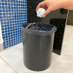 Lixeira 12L Redonda Sem Tampa Preta EB1P JSN